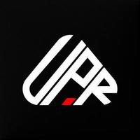 Upr Letter Logo kreatives Design mit Vektorgrafik, Upr einfaches und modernes Logo. vektor