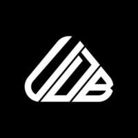 UDB-Brief-Logo kreatives Design mit Vektorgrafik, UDB-Logo, einfach und modern. vektor