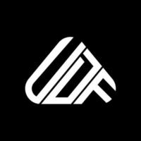 UDF-Brief-Logo kreatives Design mit Vektorgrafik, UDF-einfaches und modernes Logo. vektor