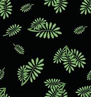 nahtloses Muster mit stilisierten Blättern. handgezeichnete Abbildung. hohe Abbildung vektor