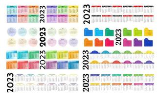 kalender för 2023 isolerat på en vit bakgrund vektor