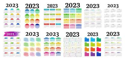 kalender för 2023 isolerat på en vit bakgrund vektor