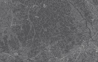 japan stad Karta. vektor illustration med svart bakgrund, vit översikt, scen med japan stad, stad, väg, gata, Karta urban, plats, landmärke, transport. design för skriva ut, affisch, tapet.