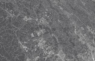 japan stad Karta. vektor illustration med svart bakgrund, vit översikt, scen med japan stad, stad, väg, gata, Karta urban, plats, landmärke, transport. design för skriva ut, affisch, tapet.