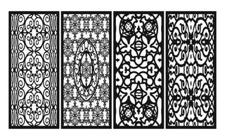 dekorative Blumenmuster, geometrische Vorlage für CNC-Laserschneiden vektor