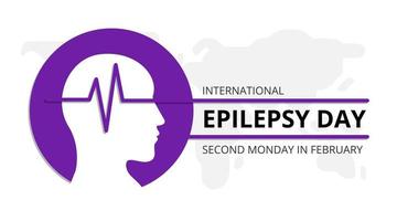 värld internationell epilepsi dag bakgrund design begrepp vektor