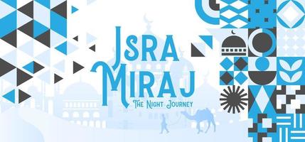 al isra wal miraj ein wundernachtreisedesign für poster, banner, kampagne und grußkarte vektor