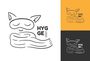 Hygge-Minimalismus-lebende Logo-Vorlage vektor