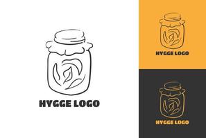 Hygge-Minimalismus-lebende Logo-Vorlage vektor