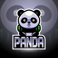 Panda-Esport-Logo-Maskottchen-Design vektor