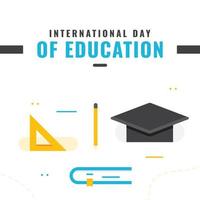 internationell utbildning dag design vektor