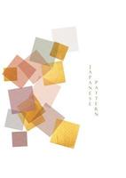 japanischer hintergrund mit geometrischem mustervektor. Goldmalerei Textur mit Wellenelement im Vintage-Stil. vektor