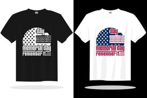 USA minnesmärke dag t skjorta design vektor illustration lämplig för skriva ut design