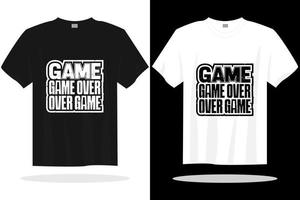 Retro-Gaming-T-Shirt-Design-Vektorvorlage. vektor