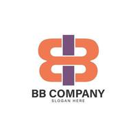 brev bb logotyp företag minimalistisk modern trendig vektor