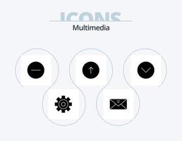 Multimedia-Glyphen-Icon-Pack 5-Icon-Design. Netz. Kommunikation. Multimedia. Browser. Multimedia vektor