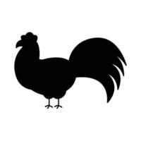 huhn-symbol-illustration. Symbol im Zusammenhang mit Nutztieren. Silhouette-Stil. einfaches Vektordesign editierbar vektor