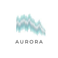 aurora enkel illustration logotyp med skön Färg vågor vektor