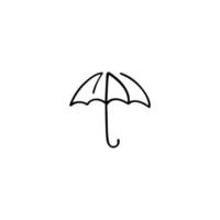 Icon-Design im Regenschirm-Linienstil vektor