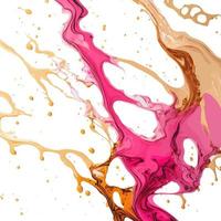 rosa orange stänkte alkohol bläck textur vektor