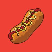 Hot-Dog-Vektor-Illustration vektor