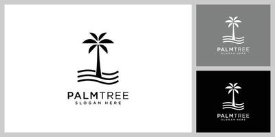 palmträd logotyp vektor design