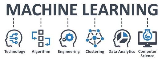 maskin inlärning ikon - vektor illustration . maskin, inlärning, lösning, robot, stor data, artificiell intelligens, internet av saker, infografik, mall, begrepp, baner, ikon uppsättning, ikoner .