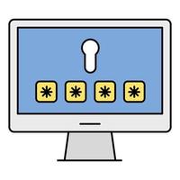 Desktop-Passwort-Symbol, geeignet für eine Vielzahl digitaler kreativer Projekte. vektor