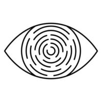 Augenabdruck-Symbol, geeignet für eine Vielzahl von digitalen Kreativprojekten. vektor