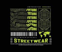 ästhetische illustration von streetwear-t-shirt-design, vektorgrafik, typografischem poster oder t-shirts streetwear und urbanem stil vektor