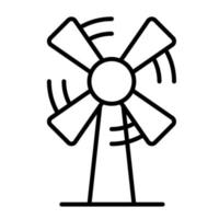 väderkvarn ikon, lämplig för en bred räckvidd av digital kreativ projekt. vektor