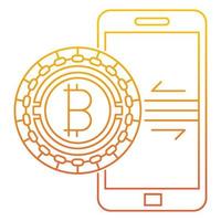 utbyta bitcoin ikon, lämplig för en bred räckvidd av digital kreativ projekt. vektor