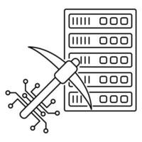 Mining-Symbol, geeignet für eine Vielzahl von digitalen Kreativprojekten. vektor