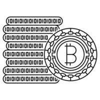 bitcoin ikon, lämplig för en bred räckvidd av digital kreativ projekt. vektor