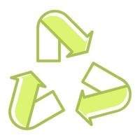 Recycling-Symbol, geeignet für eine Vielzahl digitaler Kreativprojekte. vektor