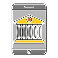 Symbol für mobiles Banking, geeignet für eine Vielzahl digitaler kreativer Projekte. vektor