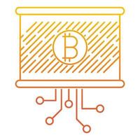 Bitcoin-Berichtssymbol, geeignet für eine Vielzahl digitaler kreativer Projekte. vektor