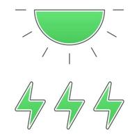 Solarenergie-Symbol, geeignet für eine Vielzahl digitaler kreativer Projekte. vektor