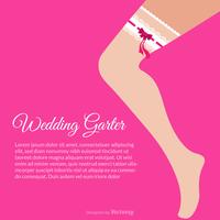 Kvinnlig ben med bröllopsgartervektor vektor
