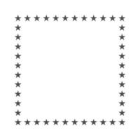 en ram av små stjärnor på en vit bakgrund i de stil av en silhuett för utskrift och design vykort, inbjudningar, Foto ramar. vektor illustration.