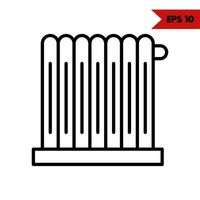 Illustration des Symbols für die elektrische Leitung vektor