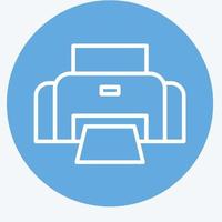 Icon Fotodrucker. im Zusammenhang mit Fotografie-Symbol. blaue augen stil. einfaches Design editierbar. einfache Abbildung vektor