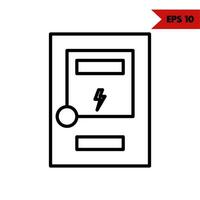 Illustration des Symbols für die Strommarkenlinie vektor