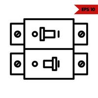 Illustration des Symbols für die USB-Leitung vektor