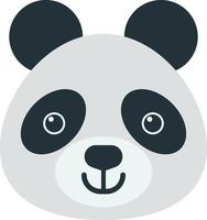 Pandagesichtsillustration im minimalen Stil vektor