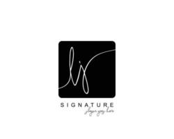 anfängliches lj-schönheitsmonogramm und elegantes logo-design, handschriftliches logo der ersten unterschrift, hochzeit, mode, blumen und botanik mit kreativer vorlage. vektor