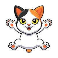 söt japansk bobtail katt tecknad serie vektor