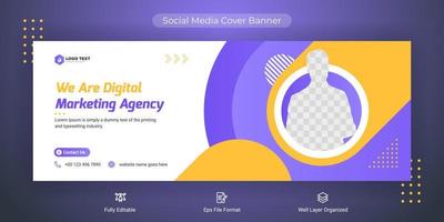 kreative Corporate Business Marketing Social Media Cover Banner Post Vorlage vektor
