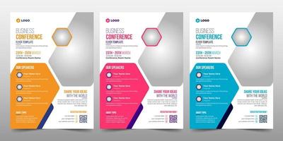 kreative Corporate Business Konferenz Flyer Broschüre Template-Design, abstrakte Business-Konferenz-Flyer, Vektor-Template-Design vektor