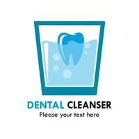 dental rengöringsmedel logotyp design mall illustration. där är dental och galss av vatten vektor